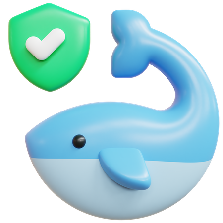 Save Whale  3D Icon