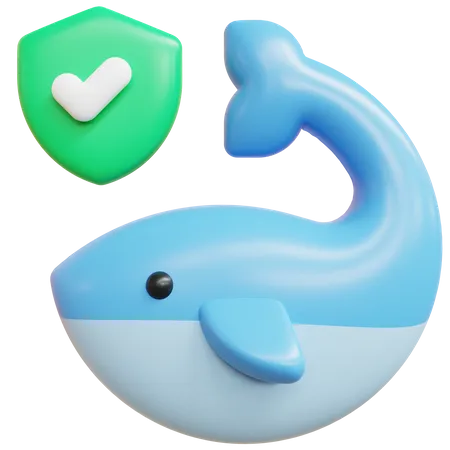 Save Whale  3D Icon