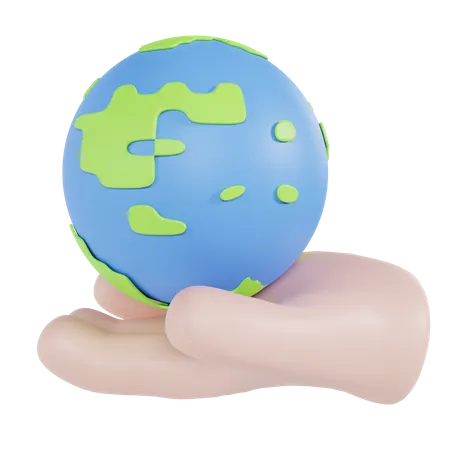 Save World  3D Illustration