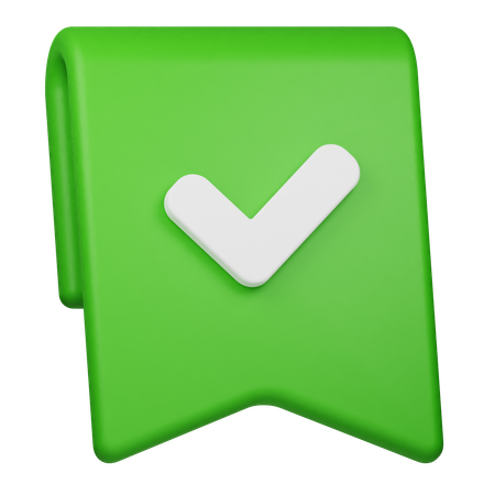 Saved Bookmark  3D Icon