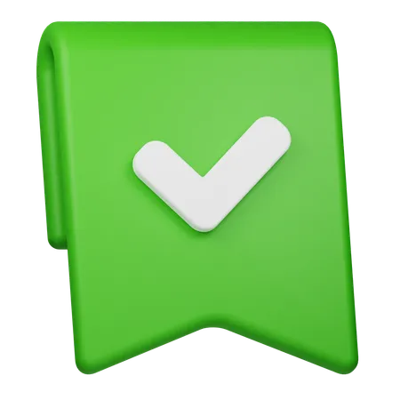 Saved Bookmark  3D Icon