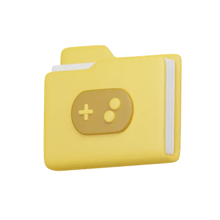 Saved Games Folder With Transparent Background 3D Icon