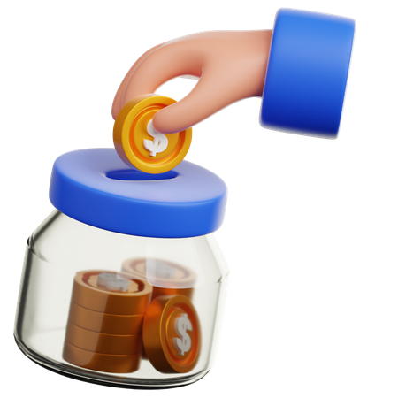 節約  3D Icon