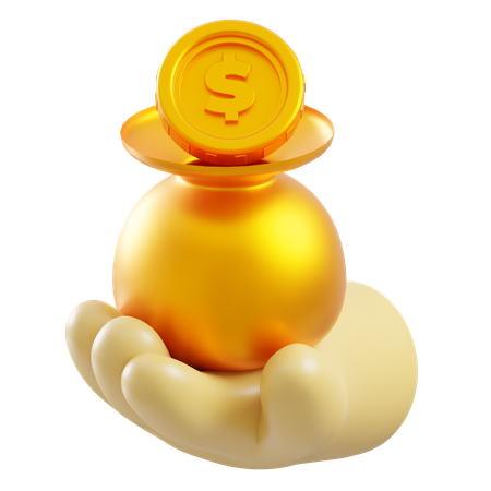 貯金袋  3D Icon