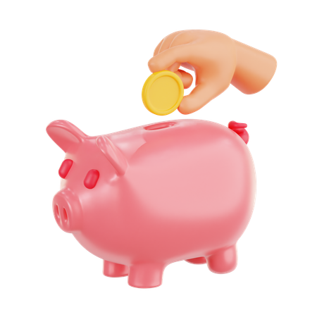 Saving Coins  3D Icon