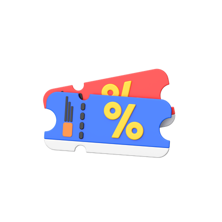 Saving coupons depends on buying percentage.  3D Icon