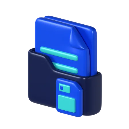 3 D Saving Data Icon 3D Icon