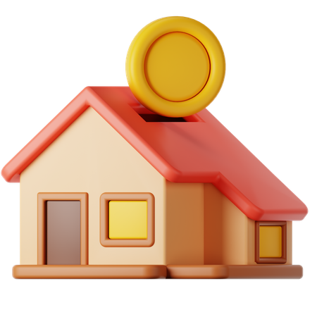 Saving for House  3D Icon
