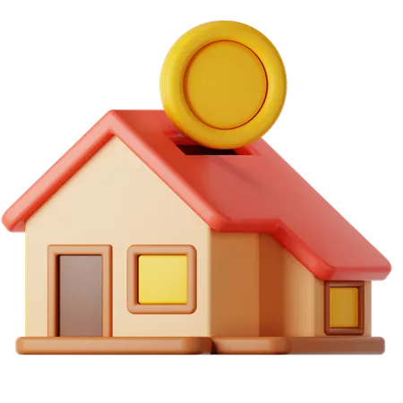 Saving for House  3D Icon
