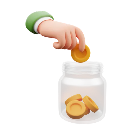 Saving Hand Gesture  3D Icon