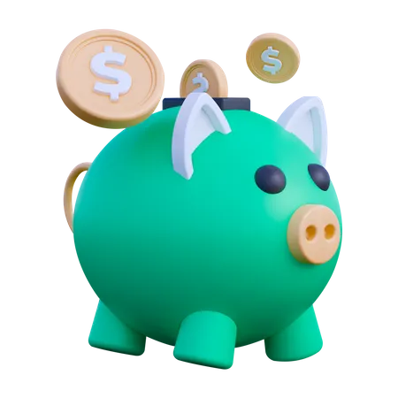 Saving Money  3D Icon