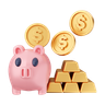 3d saving money emoji