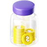 saving money 3d logo