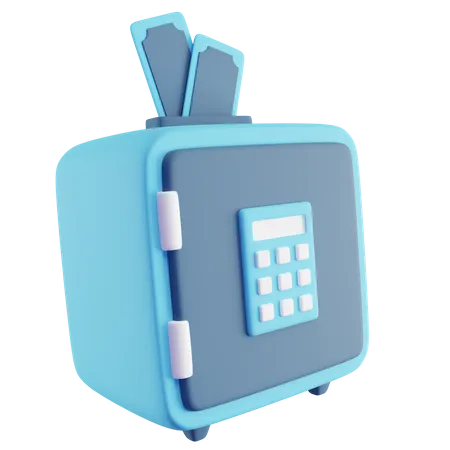 3 D Ilustration Of Saving Money With Blue Color 3D Icon