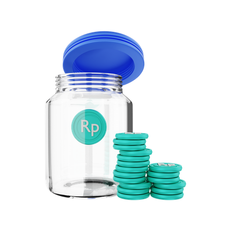 Saving Rupiah  3D Illustration