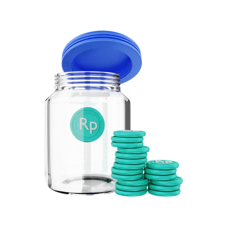 Saving Rupiah  3D Illustration