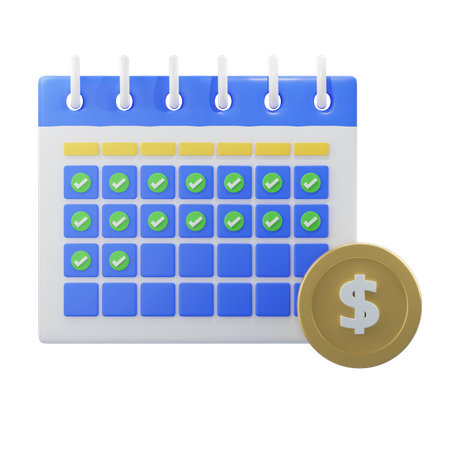 Savings calendar  3D Icon