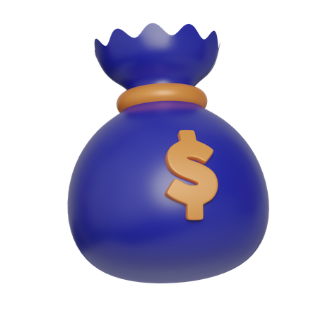 Savings Money Bag  3D Icon