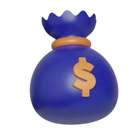 Savings Money Bag  3D Icon