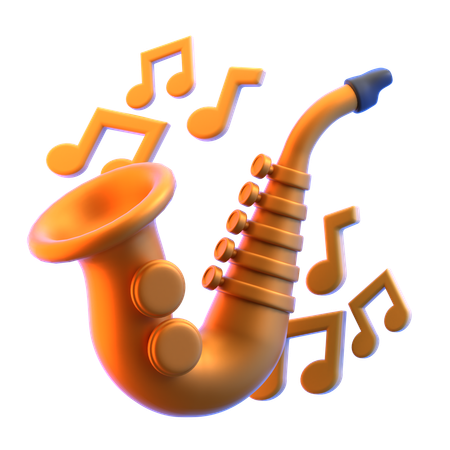 Saxofón  3D Icon