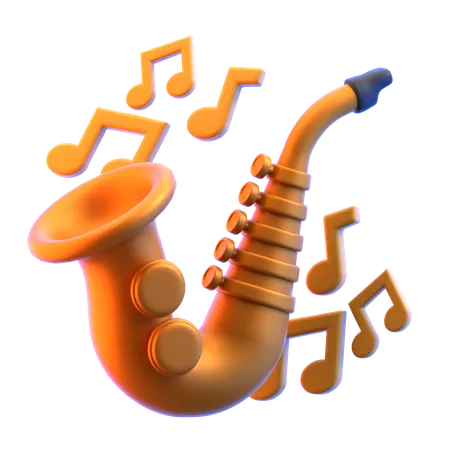 Saxofón  3D Icon