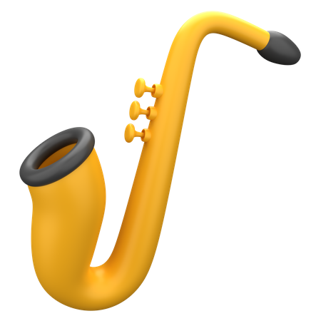 Saxofón  3D Illustration