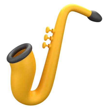 Saxofón  3D Illustration