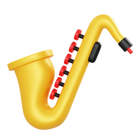 Saxofón  3D Illustration