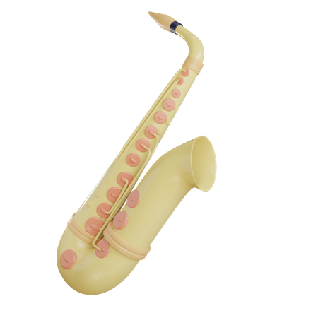 Saxofón  3D Illustration