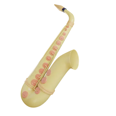 Saxofón  3D Illustration