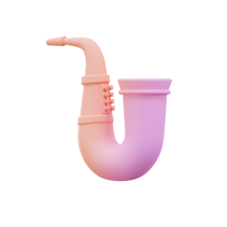 Saxofón  3D Illustration