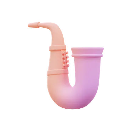 Saxofón  3D Illustration