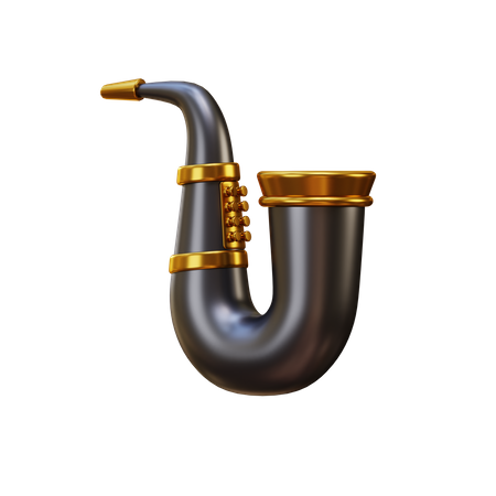 Saxofón  3D Illustration