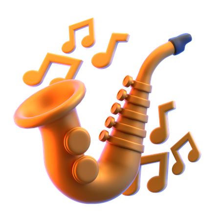 Saxofone  3D Icon