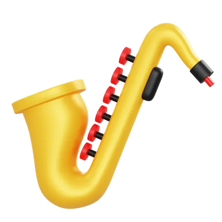 Saxofone  3D Illustration