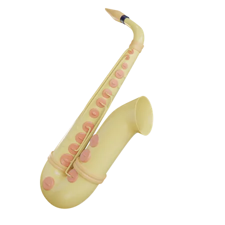 Saxofone  3D Illustration