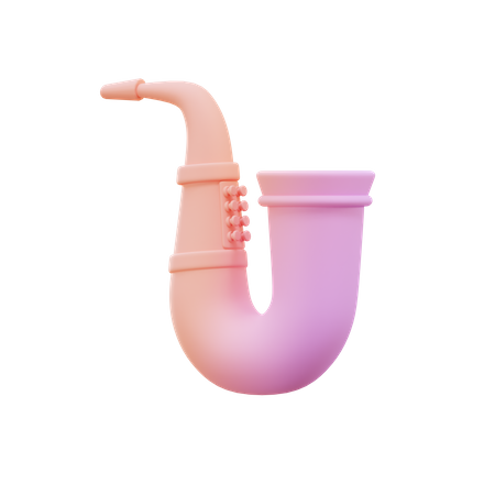 Saxofone  3D Illustration