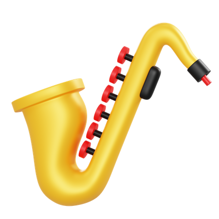 Saxophone  3D Illustration