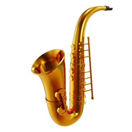 Saxophone  3D Illustration