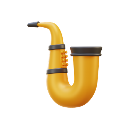 Saxophone  3D Illustration