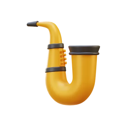 Saxophone  3D Illustration