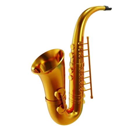 Saxophone  3D Illustration