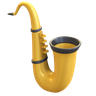 saxophone 3d illustration