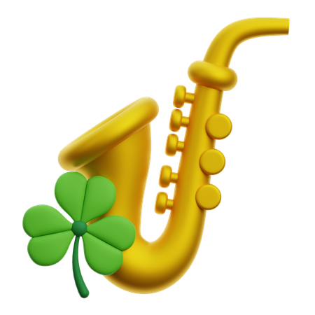 Saxophone Saint Patrick  3D Icon