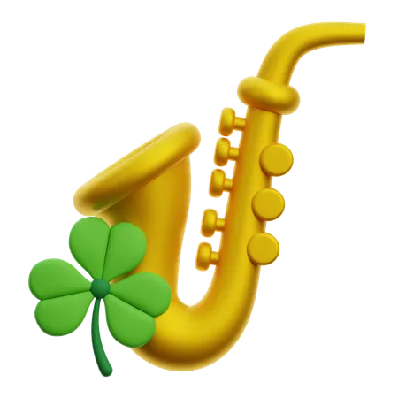 Saxophone Saint Patrick  3D Icon