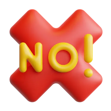 Say no  3D Icon