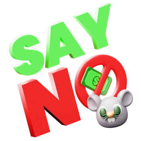 Say No Corruption  3D Icon