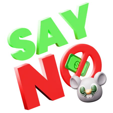 Say No Corruption  3D Icon