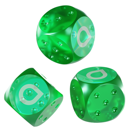 Sc Glass Dice Crypto  3D Icon