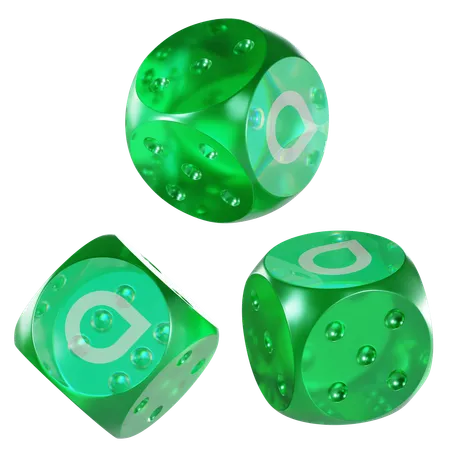 Sc Glass Dice Crypto  3D Icon